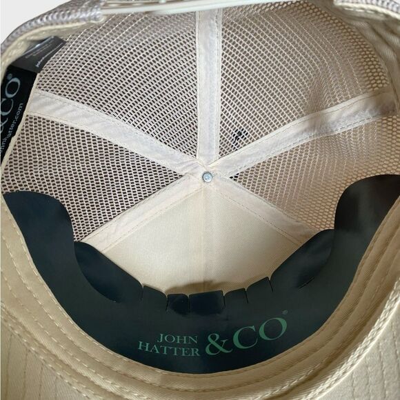 NWT John Hatter & Co VIP Trucker Hat Cap Ivory/Cream Adjustable Unisex Streetwea